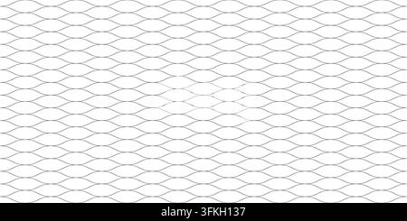Thin Wave Mesh Pattern. Seamless vector pattern with shapes on a transparent background. Includes geometrical shapes in a repeated layout. Usable for various ornamental design projects. Stock Vector