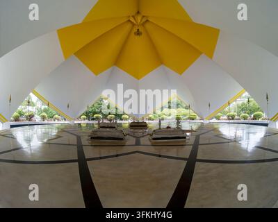 Interior view of Makam Pahlawan, the National Heroes Mausoleum at Masjid Negara in Kuala Lumpur, Malaysia Stock Photo