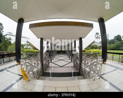 Entrance to the Makam Pahlawan, the National Heroes Mausoleum at Masjid Negara in Kuala Lumpur, Malaysia Stock Photo