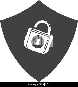 shield  padlock vector element concept design template web Stock Vector