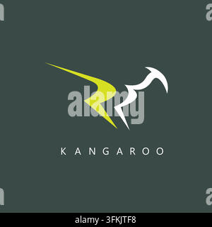 R letter kangaroo icon vector concept design template web Stock Vector