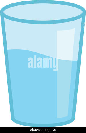 mineral water in a glass vector icon element design template web Stock Vector