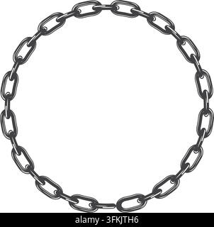 circle metal chain vector element design template web Stock Vector
