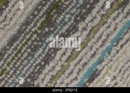 Carpet pattern sample background diagonal colored stripes earth tones. Stock Photo