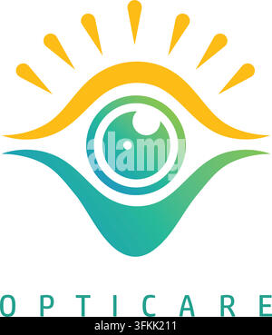 medical eye care icon vector concept design template web Stock Vector