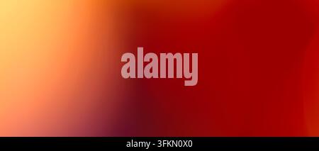 Abstract blurred background with a soft peach glow blending into a deep red gradient Stock Photo