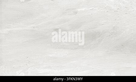A wide long-format background with a warm-toned, slightly yellowish white canvas texture and soft, sweeping horizontal brushstrokes evoking gentle win Stock Photo