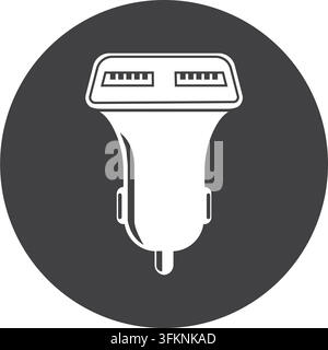 usb car charger icon vector element design template web Stock Vector