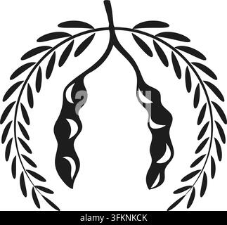 black tamarind icon vector element concept design template web Stock Vector
