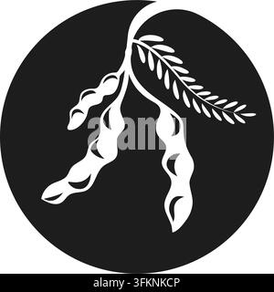 black tamarind icon vector element concept design template web Stock Vector
