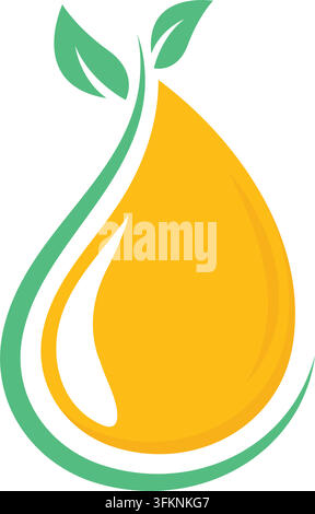 herbal oil nutrition icon vector element concept design template web Stock Vector