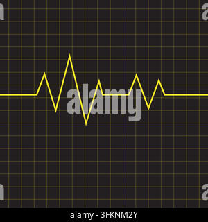 cardiologist pulse line monitor display icon vector element design template web Stock Vector