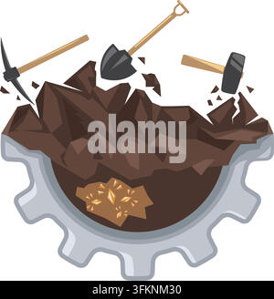mining industry icon vector element design template web Stock Vector