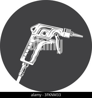 air compressor nozzle gun icon vector element design template web Stock Vector