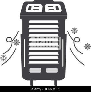 airconditioner standing icon vector element design template web Stock Vector