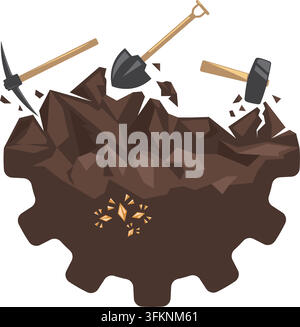 mining industry icon vector element design template web Stock Vector