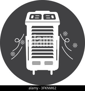 airconditioner standing icon vector element design template web Stock Vector