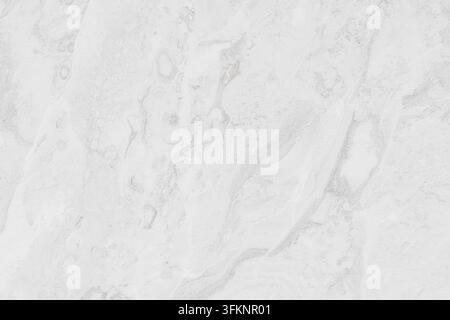 Horizontal background of white and light gray marble texture surface with natural subtle veins and copy space for text. Stock Photo