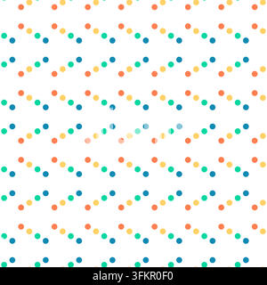 Colorful Polka Dots Seamless Pattern Design Vector Stock Vector