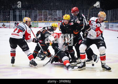 Nikolaus Heigl (Nuernberg Ice Tigers, #15) Hendrik Hane (Iserlohn ...