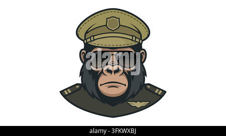 urious gorilla mascot logo vector, aggressive silverback ape esport design Stock Vector