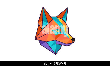 urious wolf mascot logo vector, aggressive alpha werewolf esport design Stock Vector