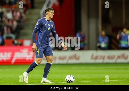 Peg Examples Tarik Muharemovic (Bosnia and Herzegovina) seen in action during UEFA ...