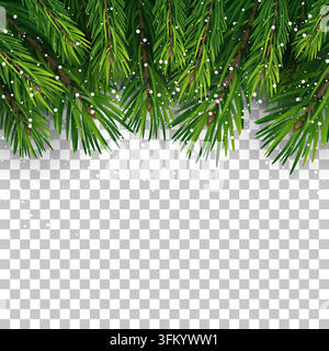 Сhristmas tree. Christmas decoration. Snowflakes. Stock Vector