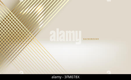 Luxurious golden beige background gradient with smooth silk-like texture, featuring warm light tones and elegant cream hues. Vector high-end branding Stock Vector