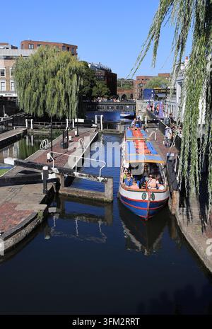 Popular tourist destination Camden Lock on Regents Canal in north London, UK. Stock Photo
