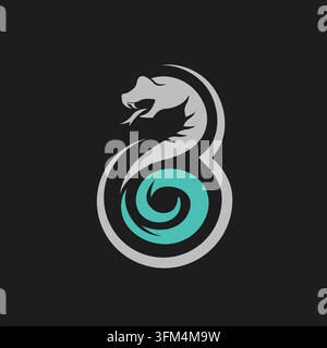 snake icon vector illustration concept design template web Stock Vector
