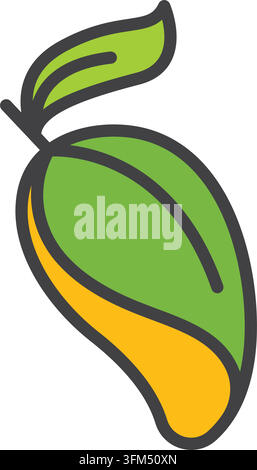 mango fruit logo vector concept design template web Stock Vector
