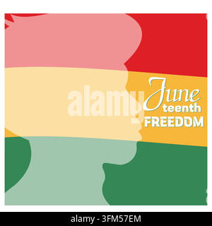 African American Independence Day, June 19. Flat vector modern illustration Stock Vector