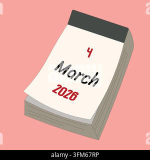 March 6. Daily Calendar icon for design. Simple design for business ...