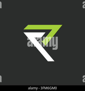 R or P letter icon logo vector simple design concept Stock Vector
