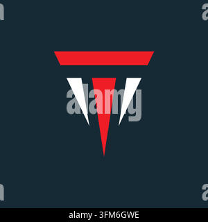 TM letter triangle logo icon vector concept design template web Stock Vector