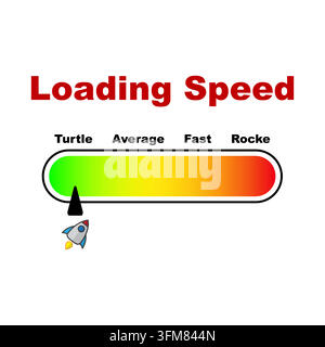 Loading speed progress bar meter with gradient vector slider Stock Vector