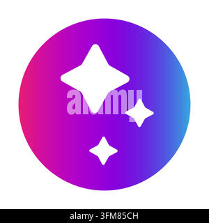 Sparkle star app icon background with colorful vector gradient. eps 10. Stock Vector