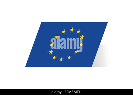 Flag of European Union. EU national symbol in official colors. Template icon. Abstract vector background Stock Vector