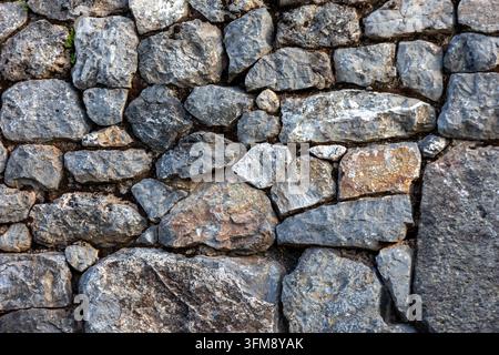 Ancient Inca stone wall at Sacsayhuaman in Cusco, Peru Stock Photo