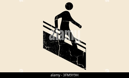 Arriving Flights symbol, black  vector silhouette Stock Vector