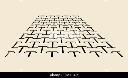 Concrete Stone Mold, dog-bone shape, black isolated vector silhouette Stock Vector