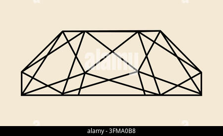 diamond logo, black isolated vector silhouette Stock Vector