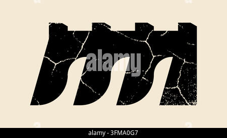 Hydroelectric Dam , black vector silhouette o Stock Vector