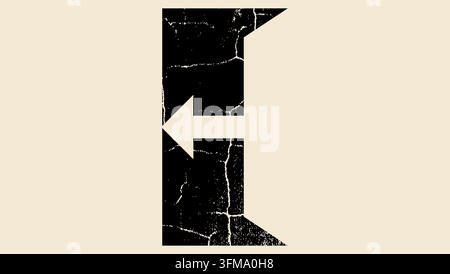 logout symbol, black vector silhouette Stock Vector
