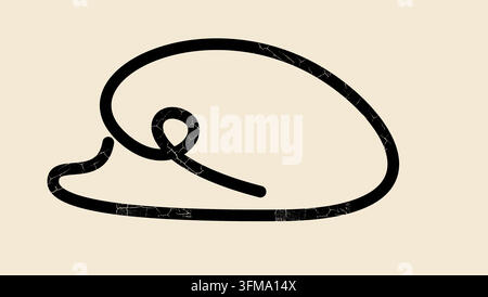 Simple one line drawing of hedgehog, black isolated vector silhouette Stock Vector