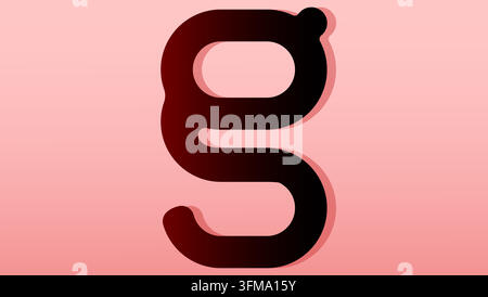 Small English Letter g, color vector illustration Stock Vector