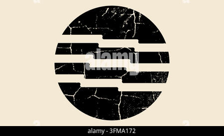 stream symbol, black isolated vector silhouette Stock Vector