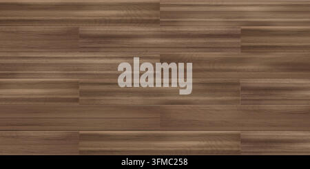 Wooden plank floor texture with natural grain pattern. Vector realistic illustration of brown oak surface, seamless background for interior design projects and rustic wall decor, top view Stock Vector