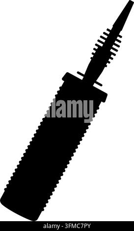Balloon Pump, black isolated vector silhouette Stock Vector